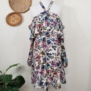 ENTRO Floral Off Shoulder Dress